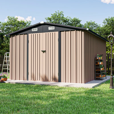 スチール製シャトルシリーズケージ ブラウン W86×D48.5×H42cm JolyDale 10 Ft. W X 12 Ft. D Outdoor Metal Storage Shed & Reviews